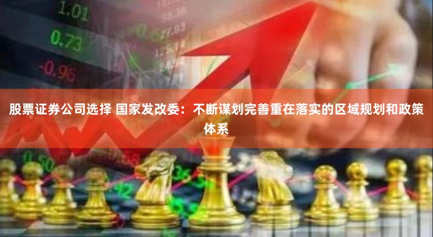 股票证券公司选择 国家发改委：不断谋划完善重在落实的区域规划和政策体系